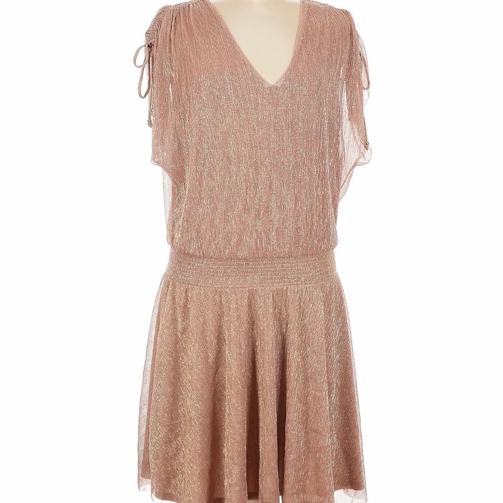 White House Black Market Shimmering Gold Mini Dress